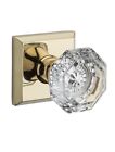 9br3532-161 Baldwin Crystal Privacy Door Knob With Traditional Square Rose