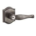 9br3540-010 Baldwin Decorative Keyed Door Lever With Traditional Arch Rose