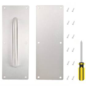 Ab-020623 Abgream 304 Stainless Steel Door Handle - 1 Set Pull And Push Plate With
