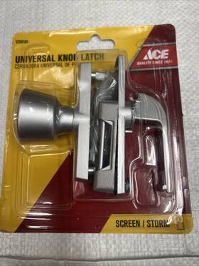 Ace 082901143819 New Assorted Aluminum Universal Storm Door Knob Latch