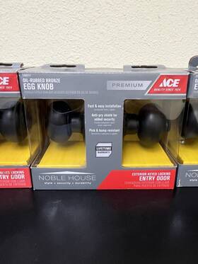 5366513 Ace New In Box Egg Oil Rubbed Bronze Entry Lockset 1-3/4 Inch Door