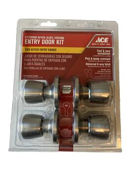 5623111 Ace Tulip Satin Stainless Double Entry Door Kit Ansi Grade 3 1-3/4 Inch