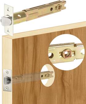 Aceplanet 445031014085 5 Inch Backset Entry Door Latch Fits 19/64 7.6mm Square Interface Knobset