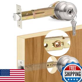 B0cfdl2vg8 Aceplanet 5 Inch Backset Entry Door Latch Standard Keyed Knobset 19/64 7.6mm Square