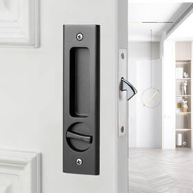 Adla5bll160 Acxdjnye 6.3ft Privacy Pocket Door Lock Hardware With Key Double Barn Matte