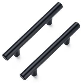 Aegero 761857044318 4 Pack Cabinet Pulls Matte Black Stainless Handles For Kitchen And B