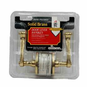 Allison The Kingsley Collection 039257517009 Solid Brass Door Lever Handles Passage #517 New