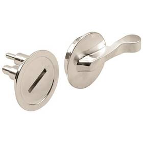 1411153 Allpoints Stall Door Knob Set Chrome Plated Fits 1 In Thick Doors