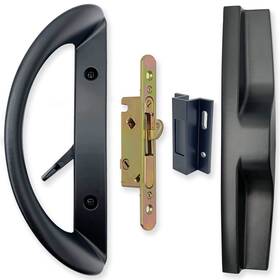 Allywasai 768447225072 Patio Sliding Door Handle Set With Mortise Lock Face Plate And Keeper Handl