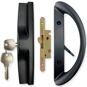 Allywasai 768484469361 Patio Sliding Door Handle Set With Mortise Lock Key Cylinder And Face Plate
