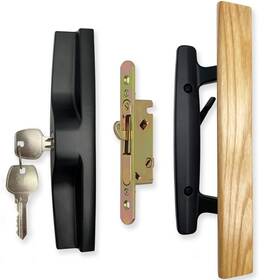 Allywasai 768484469552 Sliding Patio Door Handle Set With Mortise Lock Key Cylinder And Face Plate