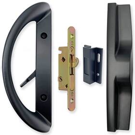 Pd1560-nk-b Allywasai Patio Sliding Door Handle Set With Mortise Lock Face Plate And Keeper Handl