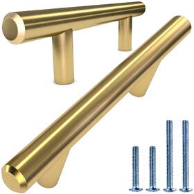 Alpine Hardware 705911393721 American Owned Solid Stainless Steel Euro Bar Cabinet Handle Drawer Pull 1/2