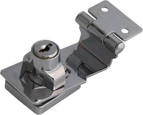 M5180509111 Am 3inch Length Silver Zinc Alloy 90 Degrees Keyed Hasp Lock Twist Knob Lo