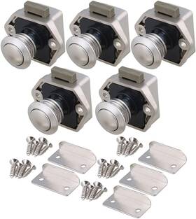 M5181127172 Am 5 Pack Push Button Latch Cabinet Door Catch Keyless Cupboard Locks For Rv Yachts