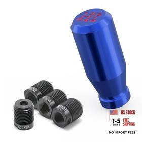 Aaw-b-04-03 Amazingauto Blue Aluminum Weighted Shift Knob Universal 5 Speed Manual Gear