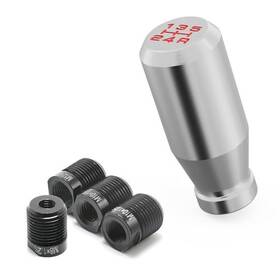 Aaw-y-04-03 Amazingauto Silver Aluminum Weighted Shift Knob Universal 5 Speed Manual Gear