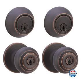 B07gf5ftm5 Amazon Basics Exterior Knob With Key Lock And Deadbolt Classic Oil Rubbed Bron
