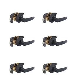 Amazon Basics B0b7wnr4d2 Retailer Straight Door Lever Passage Matte Black 6-pack Th14982