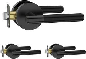Am0016 Amerdeco New 3pk Matte Black Passage Door Handles Heavy Duty Nonlocking Fastship