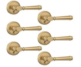 Am0034 Amerdeco 6 Pack Champagne Bronze Privacy Door Handles Interior