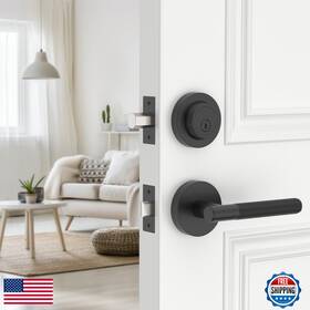 B0f5gvfnk2 Amerdeco Black Double Cylinder Deadbolt Front Door Lock Set Exterior Entry