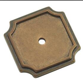 Bp297-bb Amerock Lot Of 8 Burnished Brass Classics 1 3/4 Inch Knob Square Backplate