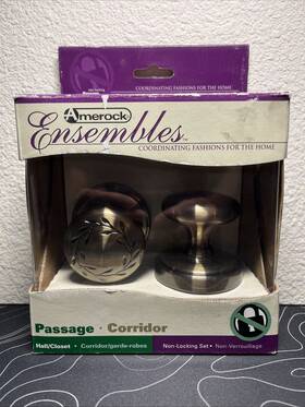 E1581-4-eb Amerock Ensembles Leaf Knob Elegant Brass Hall Closet Door Knobs