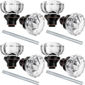 B0bcwh6n3x Amylove 4 Set Crystal Mortise Fluted Glass Door Knobs Antique Style