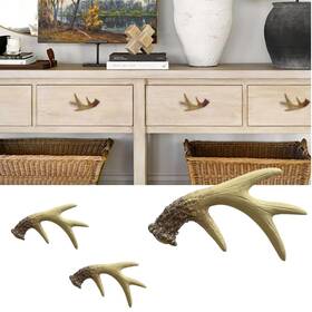 Amyoxu 784300677116 Antlers Drawer Pulls Deer Horn Resin Cabinet Knobs Handles Country Kitchen Ho