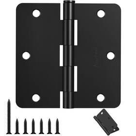 Us19rh3.5-14-24 Amzgod Door Hinges Matte Black - 24 Pack 3.5 Inch Rounded Interior