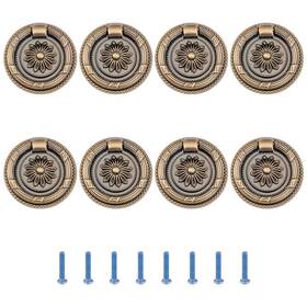 Anattasoul Diy-wh0430-844ab-us41-fba Antique Bronze Ring Pulls Vintage Drawer Round D