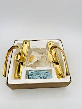 2573514 Andersen Gliding Patio Door French Curve Handle Bright Brass Left And Right 5-1/2 Inch