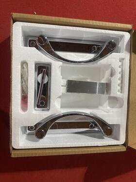 2579748 Andersen Estate Brushed Chrome 2 Panel Gliding Door Hardware Trim Set