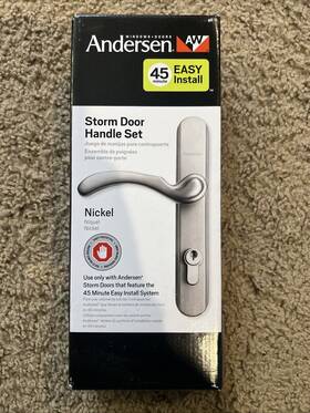 39391 Andersen Storm Door Handle Set Nickel 45 Minute Easy Install