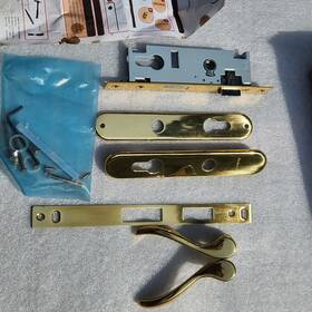 41597 Andersen Handle Set Contemporary Style Brass. For Parts. No Lockset