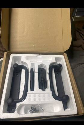 9007543 Andersen Albany Double Door Handle Set Gliding Handles In Black Finish
