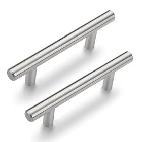 Cp-ssh76 Angstrom 10-pack Round Bar Cabinet Pulls Euro-style T-bar Handle 3 Inch Cc Stai