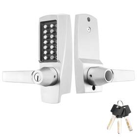 Annfuz 717023009544 Mechanical Keyless Entry Door Lock With Handle Front Set Push