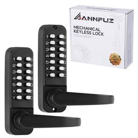 7208b-mb Annfuz Mechanical Keyless Entry Door Lock With Keypad Double-sided