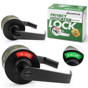 Annfuz A1870/80 Vacant Occupied Bathroom Handle Door Lock For Restrooms Privacy Keyless Lever