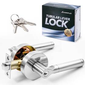 A2666 Annfuz Round Heavy Duty Entry Door Handle Lock With Keysreversible Lever For Le