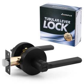 A2979 Annfuz Round Privacy Keyless Door Handle Lock Without Key Interior Lever Set He