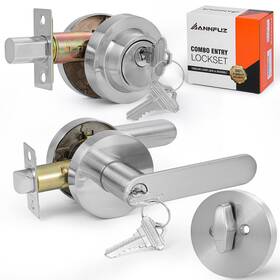 Ss2788 Annfuz Keyed Alike Front/exterior Entrance Door Lever Lockset Handle With