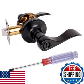 B0crhq1zrq Ansionlok Privacy Wave Door Lever Handle Lock - Easy Install Ansi Grade 3