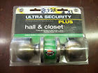 43289 Antique Closet Ultra Door Knob Security Hall Brass Finish