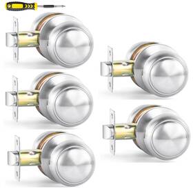 A609-sn-5pa Aoutdrr 5 Pack Satin Nickel Passage Door Knob For Hall And Closet Knobs Interio
