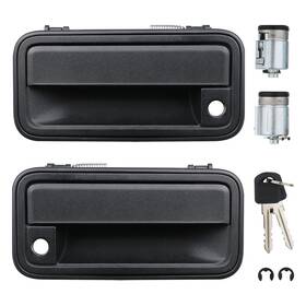 Dh080lk Apperfit All Metal Exterior Door Handles With Lock Cylinders And Keys Front Black