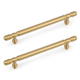 Ls25sc9101 Aqkkny 5 Pack Brushed Gold Solid Brass Cabinet Handles Kitchen Drawer Pulls Inche