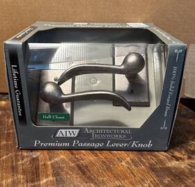 760n Architectural Ironworks Iron Works Solid Forged Brass Premium Door Knob Lever Silver